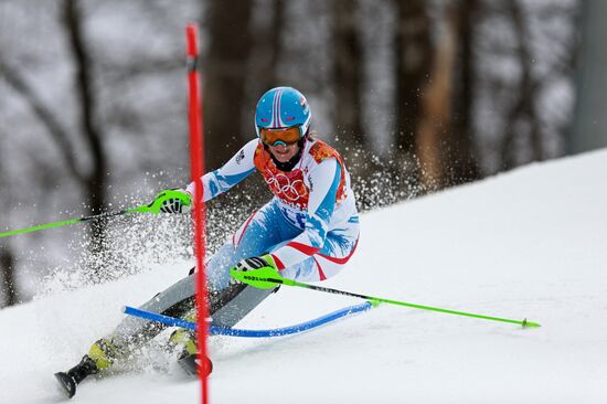 2014 Winter Olympics. Alpine skiing. Women. Super combined