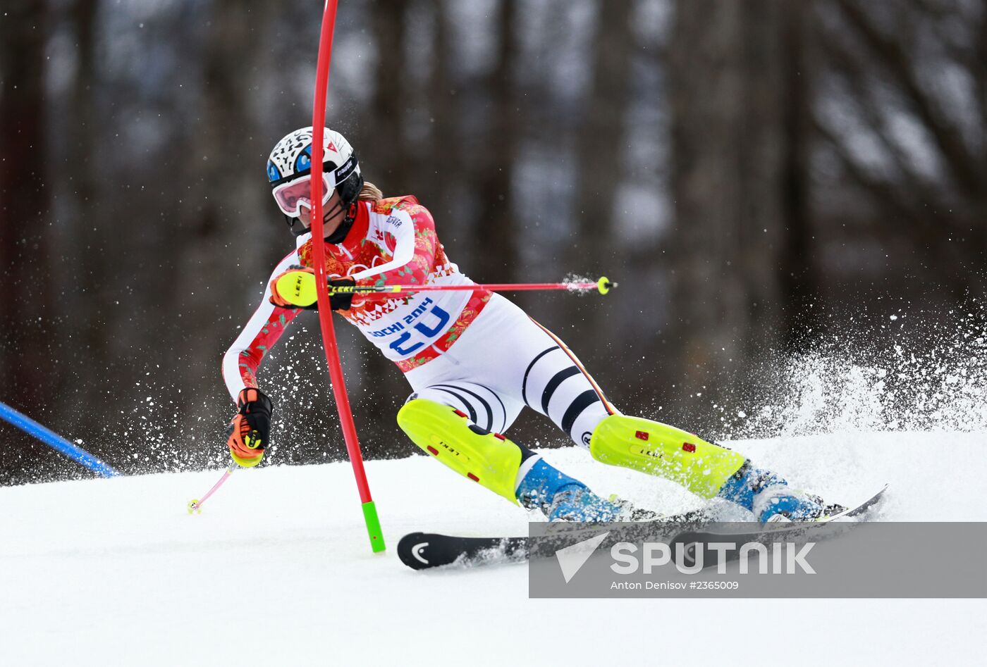 2014 Winter Olympics. Alpine skiing. Women. Super combined