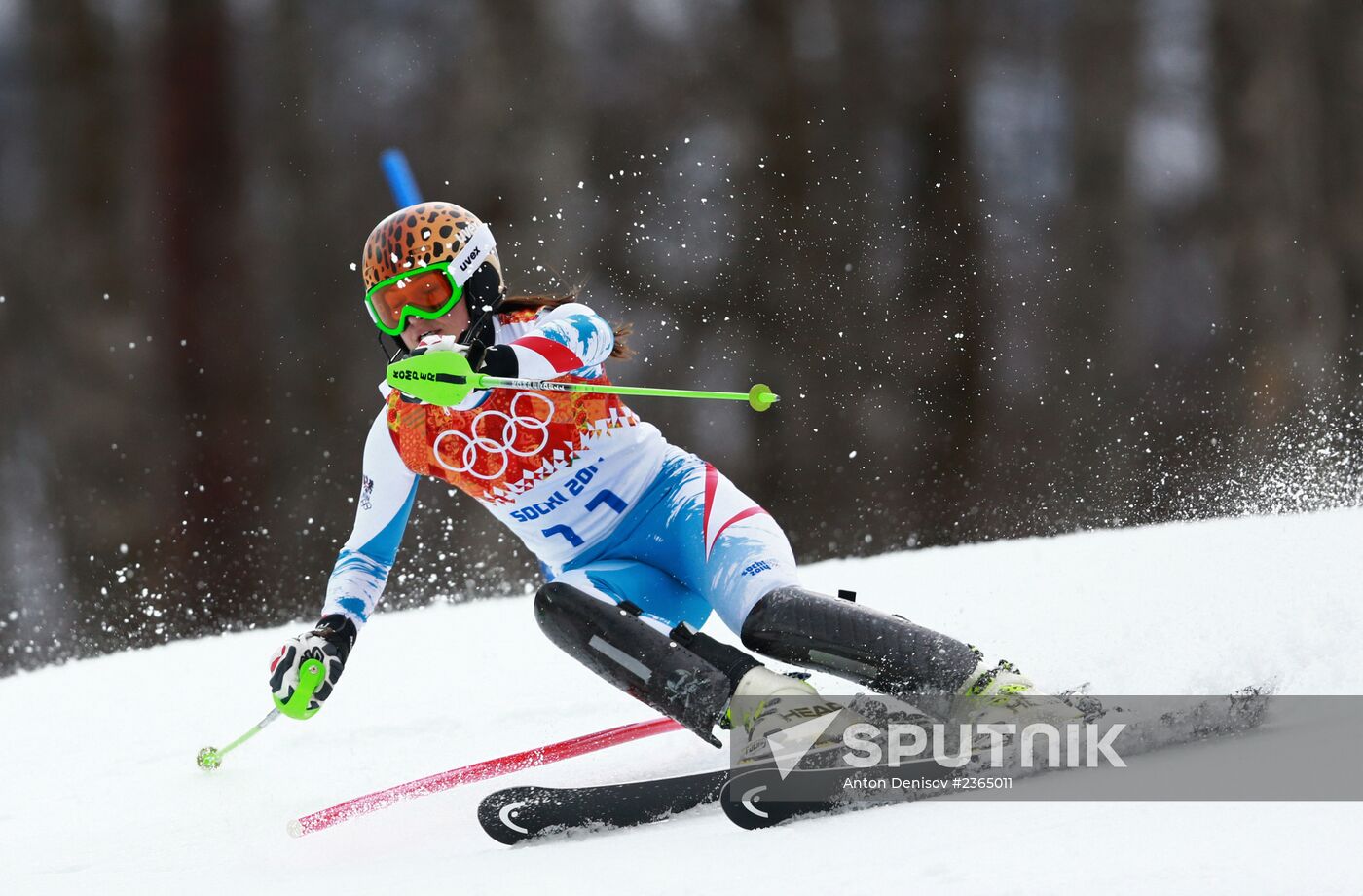 2014 Winter Olympics. Alpine skiing. Women. Super combined