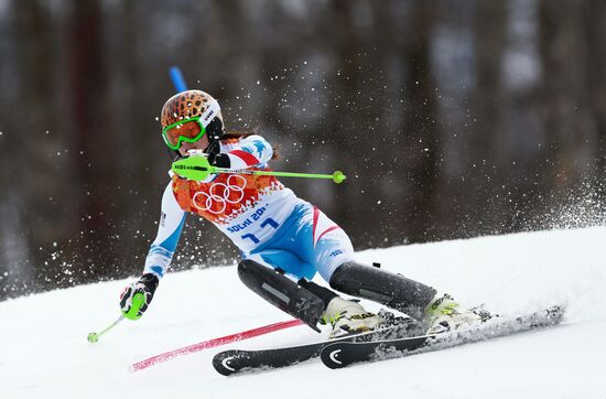 2014 Winter Olympics. Alpine skiing. Women. Super combined