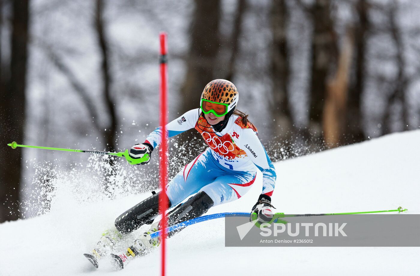 2014 Winter Olympics. Alpine skiing. Women. Super combined