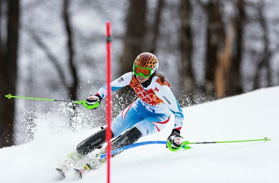 2014 Winter Olympics. Alpine skiing. Women. Super combined