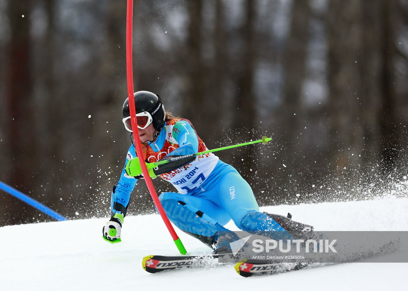 2014 Winter Olympics. Alpine skiing. Women. Super combined