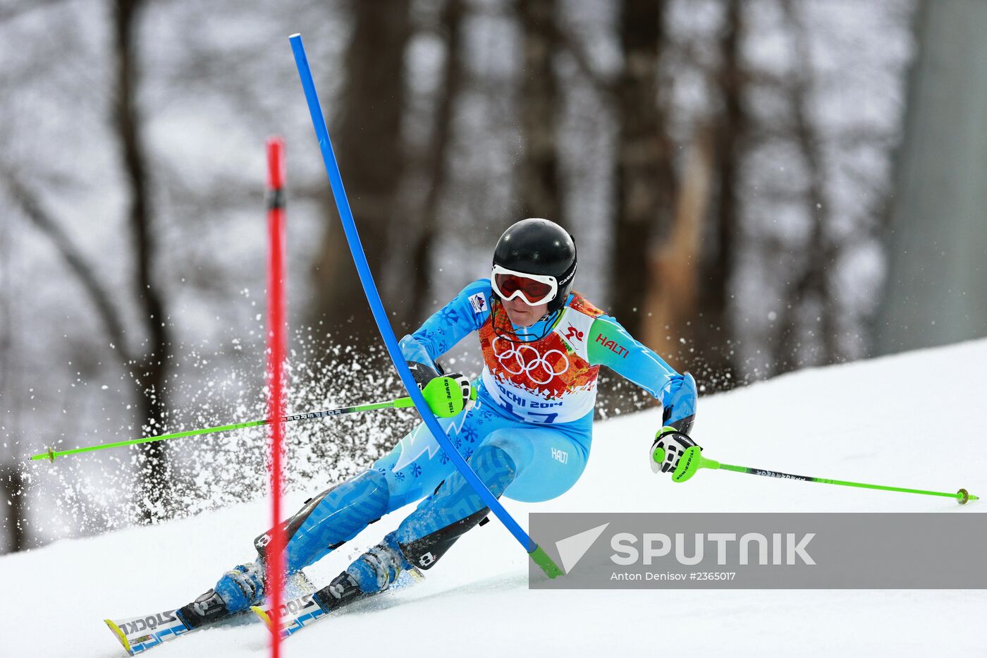 2014 Winter Olympics. Alpine skiing. Women. Super combined