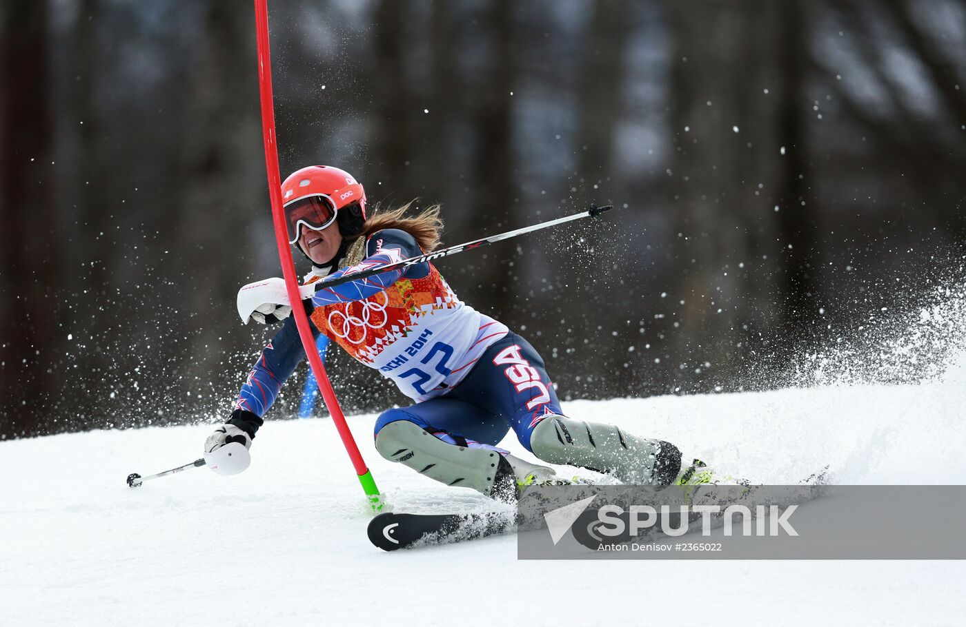 2014 Winter Olympics. Alpine skiing. Women. Super combined