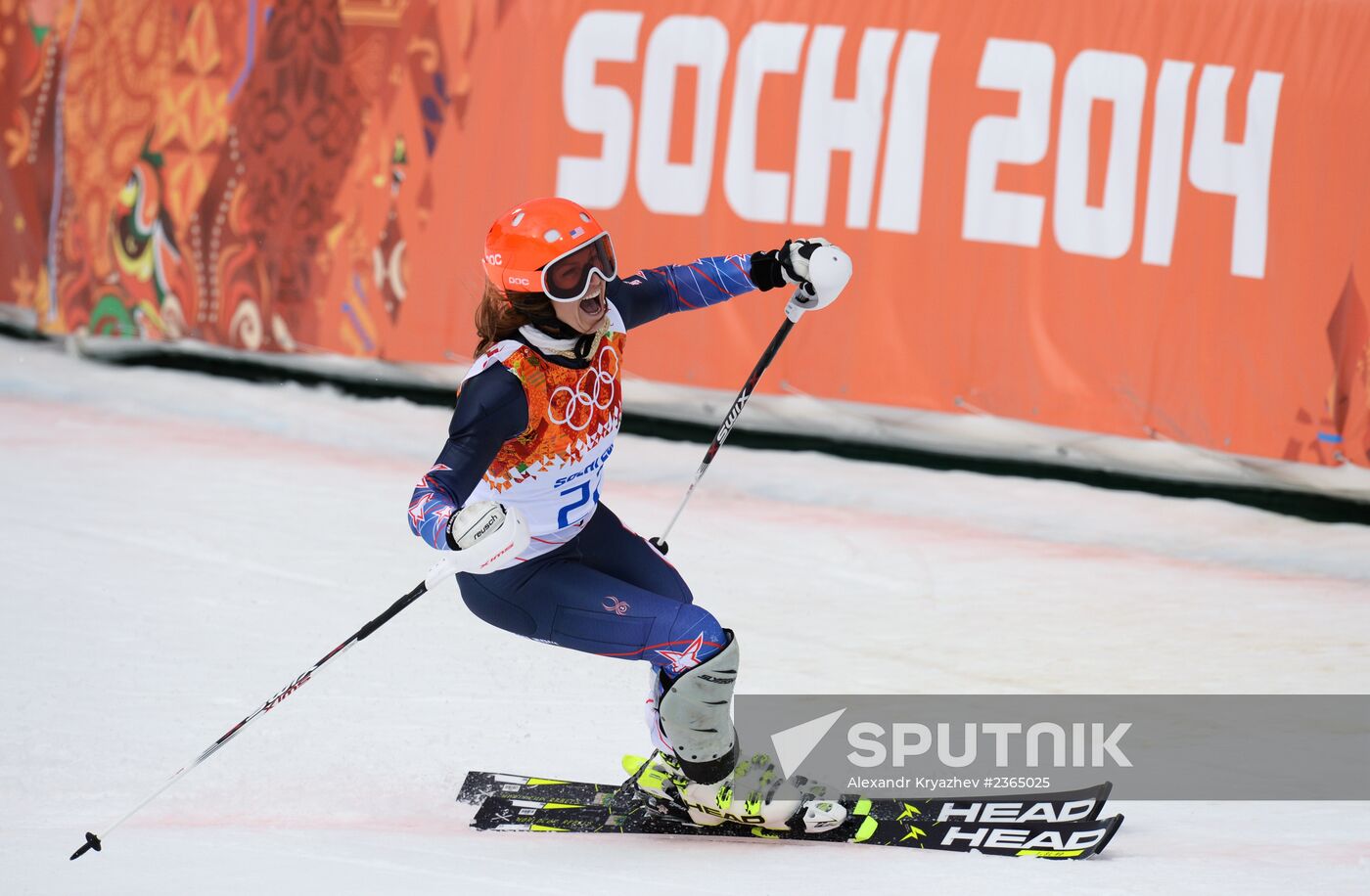 2014 Winter Olympics. Alpine skiing. Women. Super combined