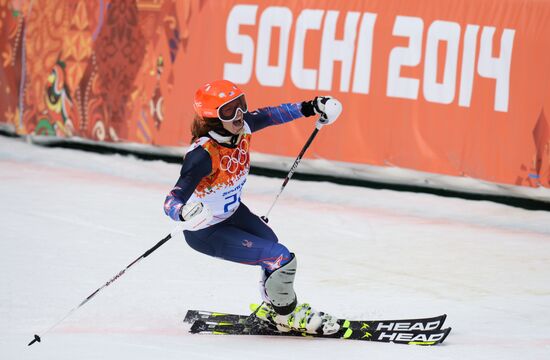 2014 Winter Olympics. Alpine skiing. Women. Super combined