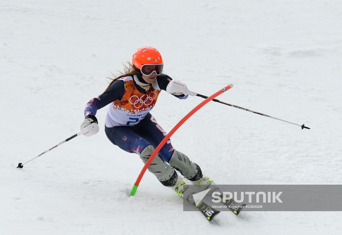 2014 Winter Olympics. Alpine skiing. Women. Super combined