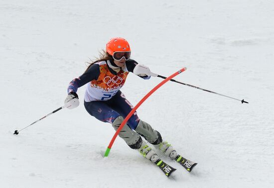 2014 Winter Olympics. Alpine skiing. Women. Super combined
