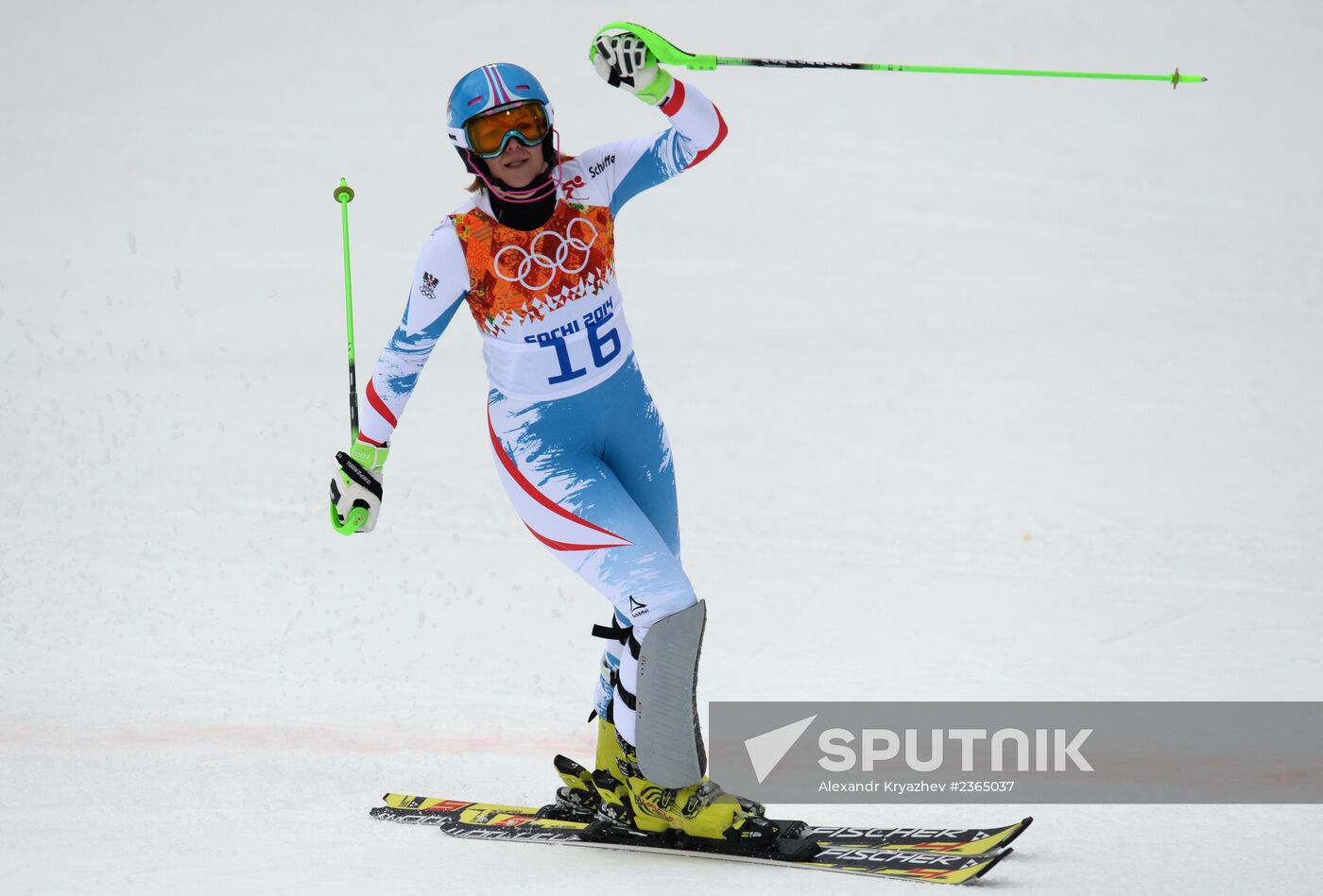 2014 Winter Olympics. Alpine skiing. Women. Super combined
