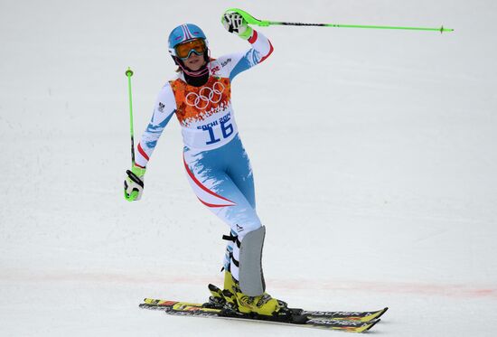 2014 Winter Olympics. Alpine skiing. Women. Super combined