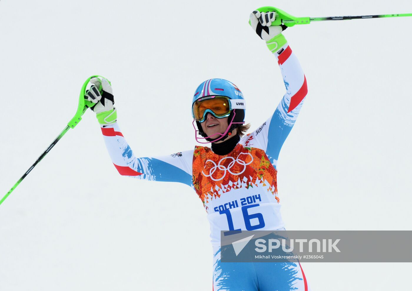2014 Winter Olympics. Alpine skiing. Women. Super combined