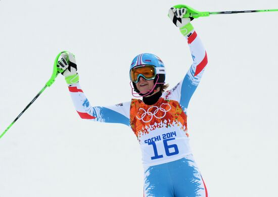 2014 Winter Olympics. Alpine skiing. Women. Super combined