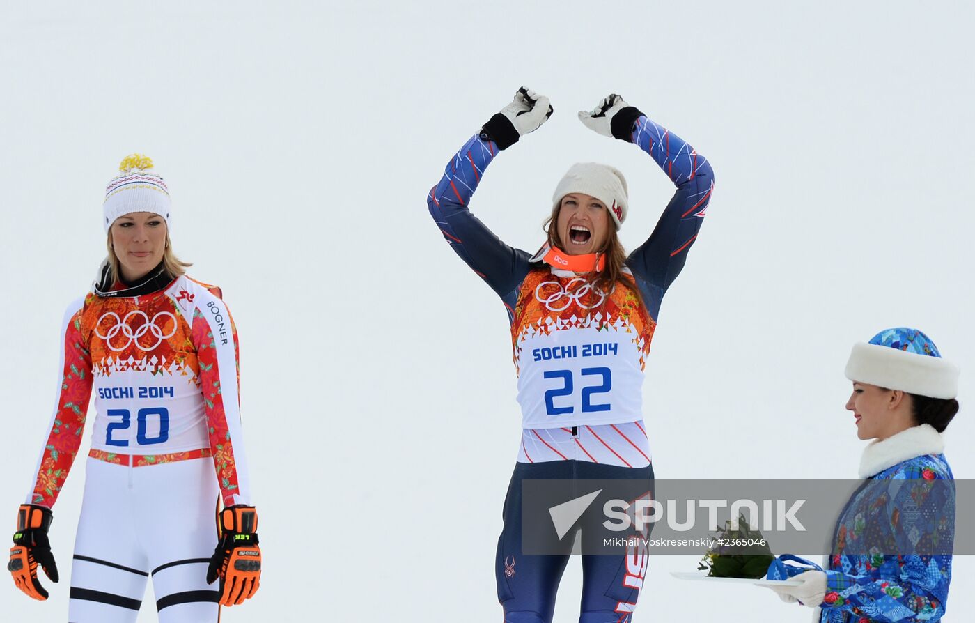 2014 Winter Olympics. Alpine skiing. Women. Super combined