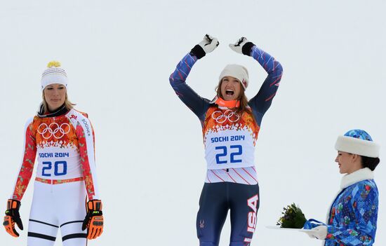 2014 Winter Olympics. Alpine skiing. Women. Super combined