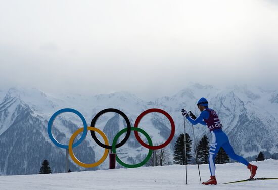 2014 Winter Olympics. Cross-country skiing. Sprint. Training sessions