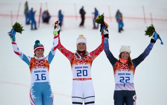 2014 Winter Olympics. Alpine skiing. Women. Super combined