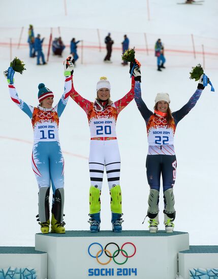 2014 Winter Olympics. Alpine skiing. Women. Super combined