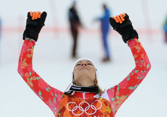 2014 Winter Olympics. Alpine skiing. Women. Super combined