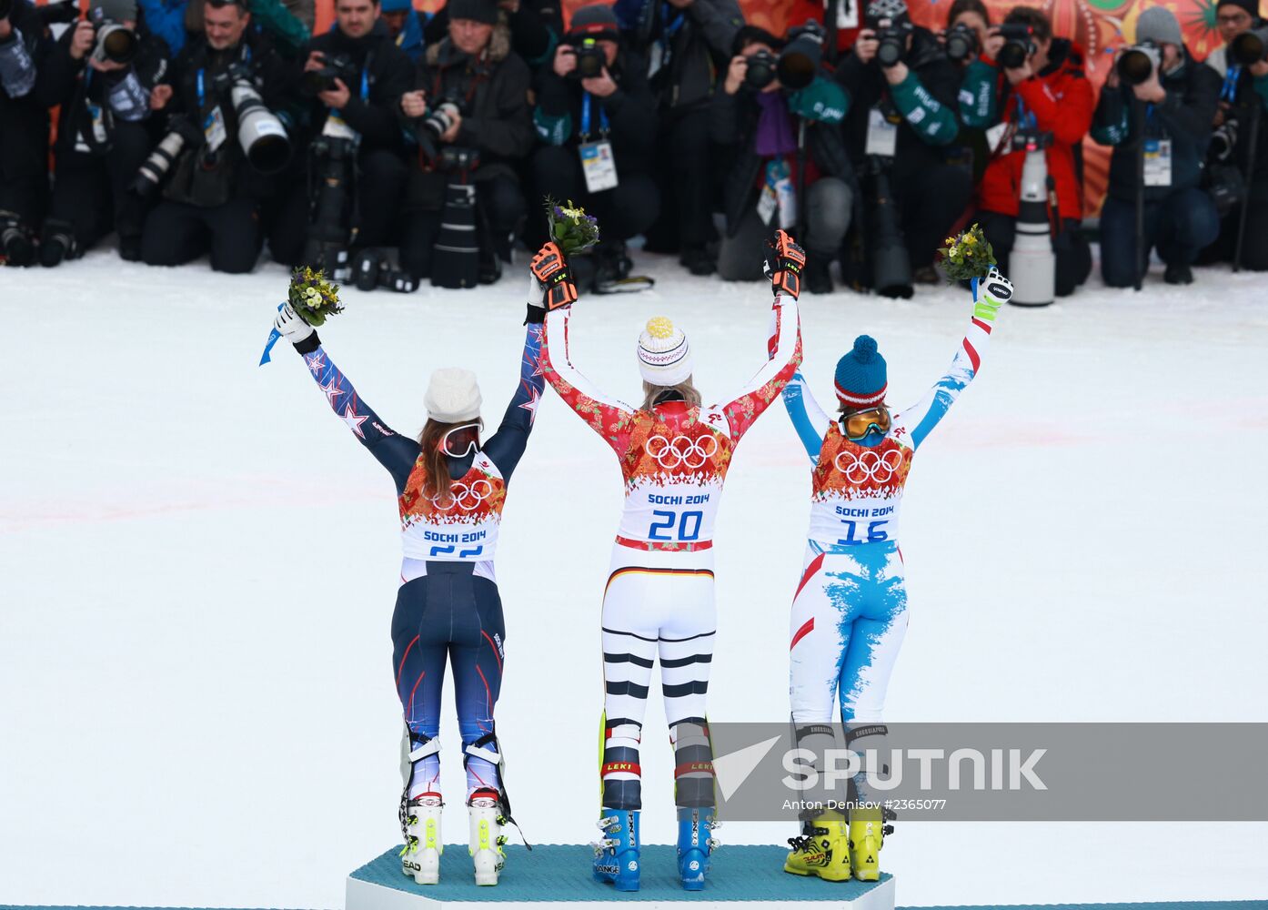 2014 Winter Olympics. Alpine skiing. Women. Super combined