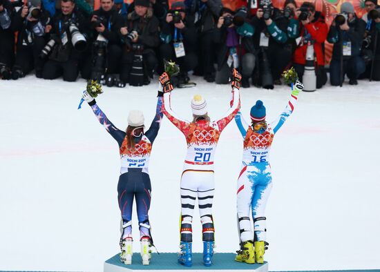 2014 Winter Olympics. Alpine skiing. Women. Super combined