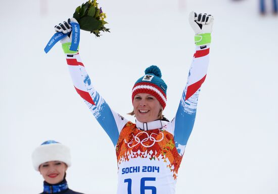 2014 Winter Olympics. Alpine skiing. Women. Super combined