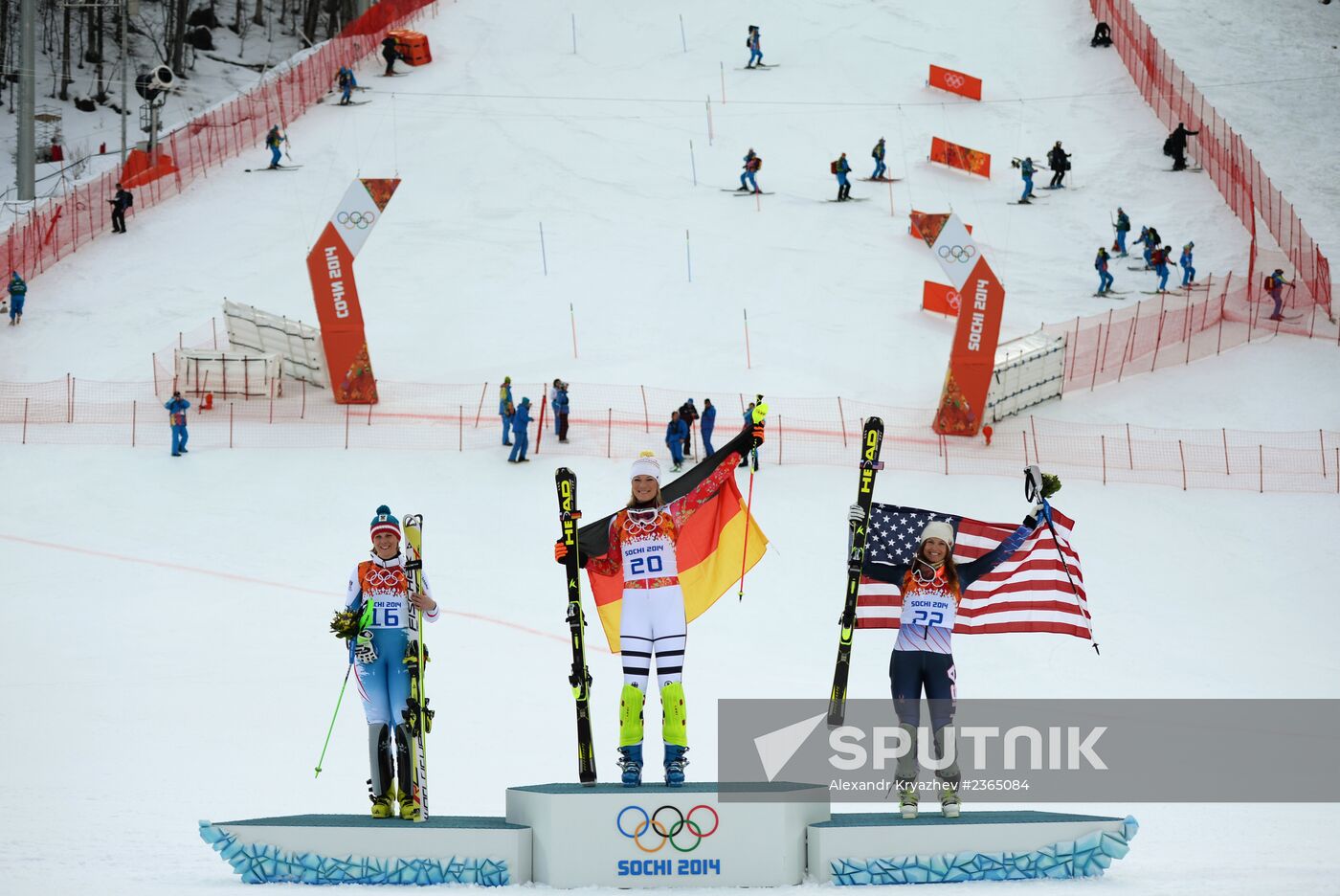 2014 Winter Olympics. Alpine skiing. Women. Super combined