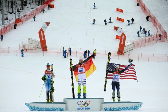 2014 Winter Olympics. Alpine skiing. Women. Super combined