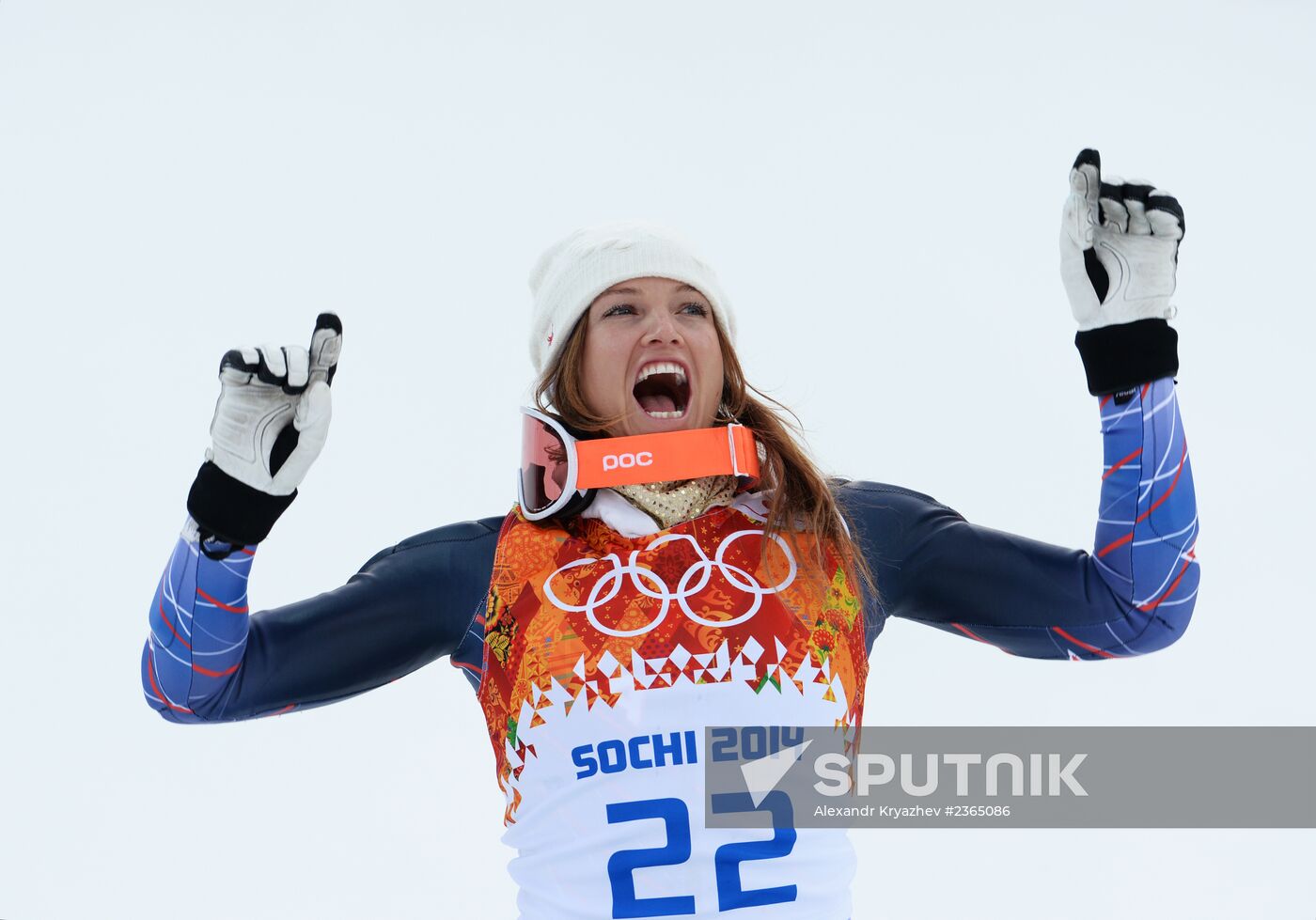 2014 Winter Olympics. Alpine skiing. Women. Super combined