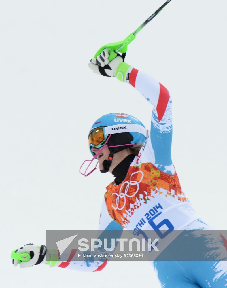 2014 Winter Olympics. Alpine skiing. Women. Super combined