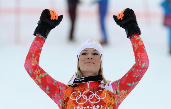2014 Winter Olympics. Alpine skiing. Women. Super combined