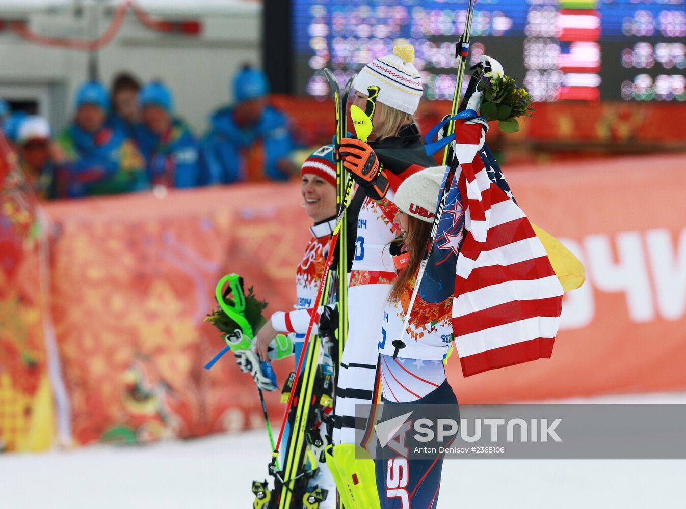 2014 Winter Olympics. Alpine skiing. Women. Super combined