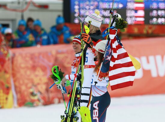 2014 Winter Olympics. Alpine skiing. Women. Super combined