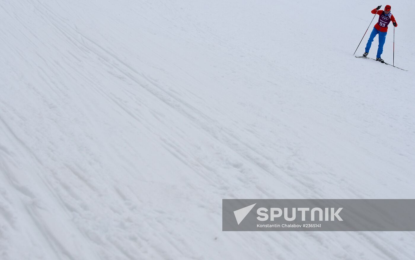 2014 Winter Olympics. Cross-country skiing. Sprint. Training sessions