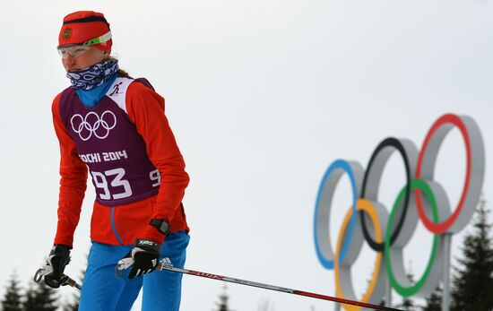 2014 Winter Olympics. Cross-country skiing. Sprint. Training sessions