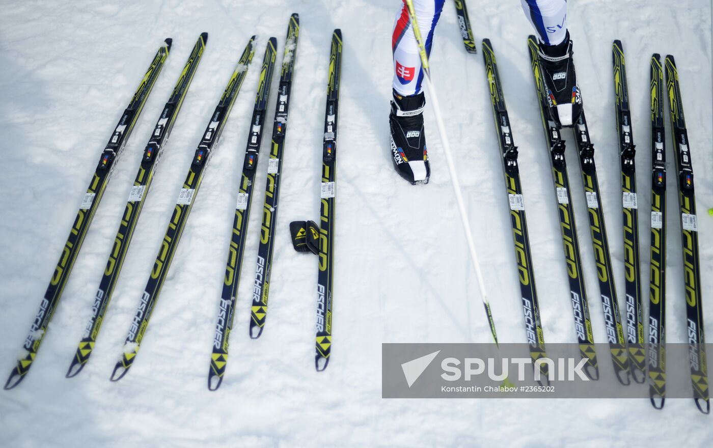 2014 Winter Olympics. Cross-country skiing. Sprint. Training sessions