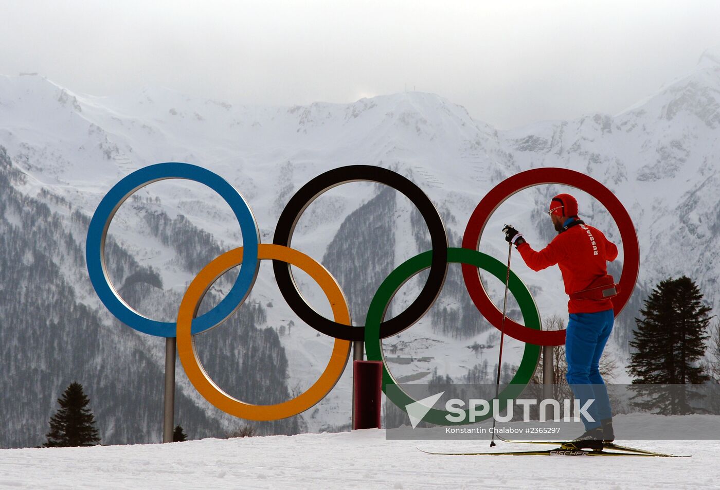 2014 Winter Olympics. Cross-country skiing. Sprint. Training sessions