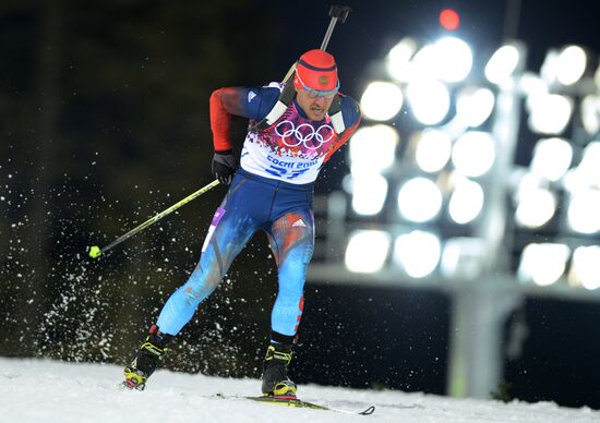 2014 Winter Olympics. Biathlon. Men. Pursuit race