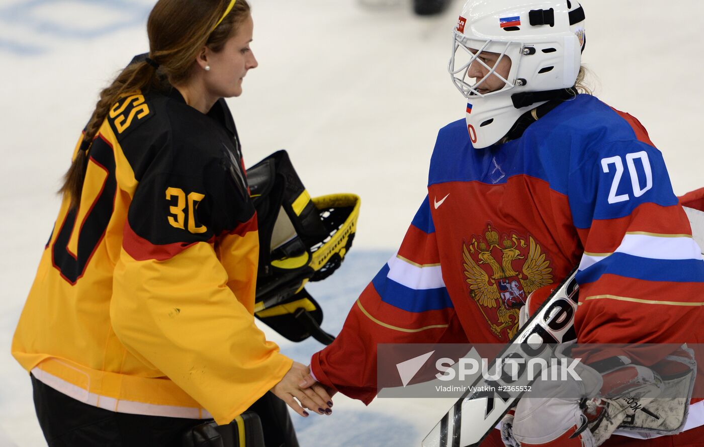 2014 Winter Olympics. Ice hockey. Women. Russia vs. Germany