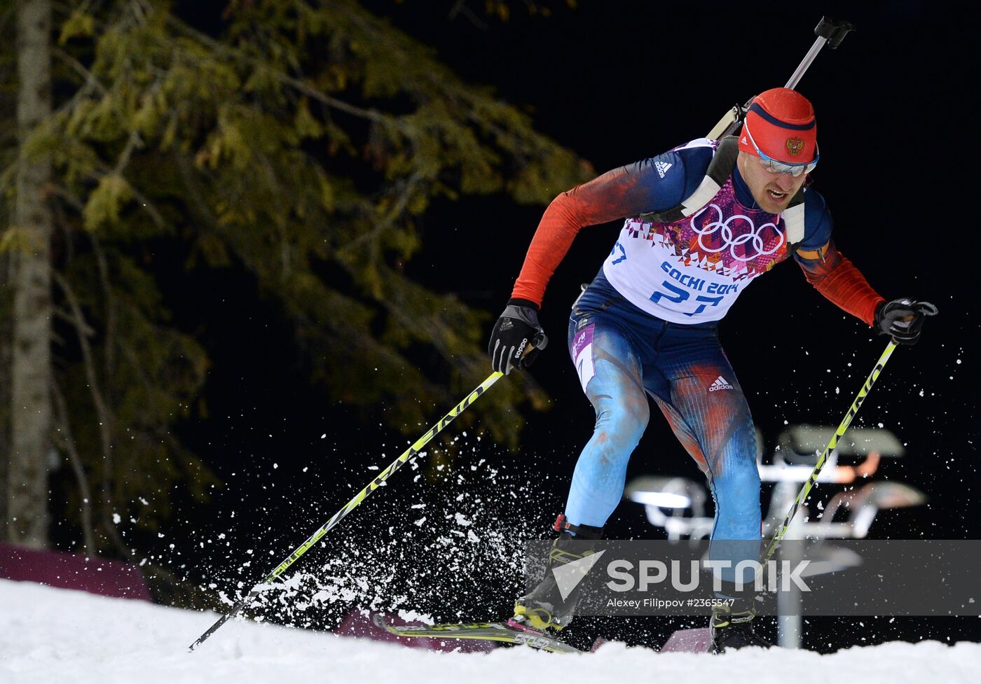 2014 Winter Olympics. Biathlon. Men. Pursuit race