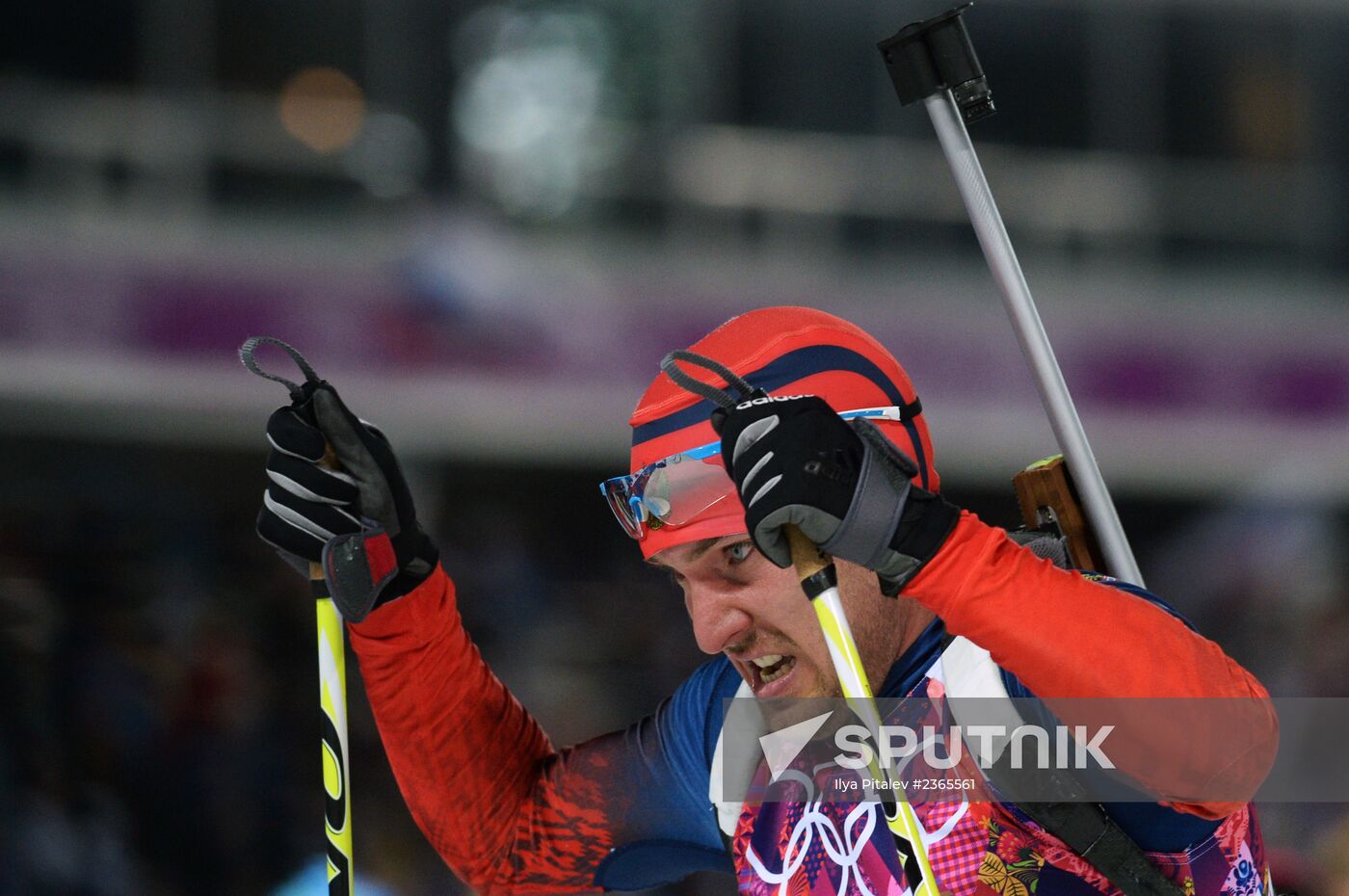 2014 Winter Olympics. Biathlon. Men. Pursuit race