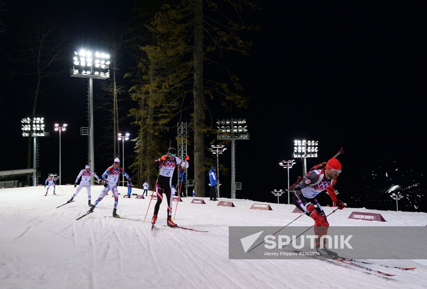 2014 Winter Olympics. Biathlon. Men. Pursuit race