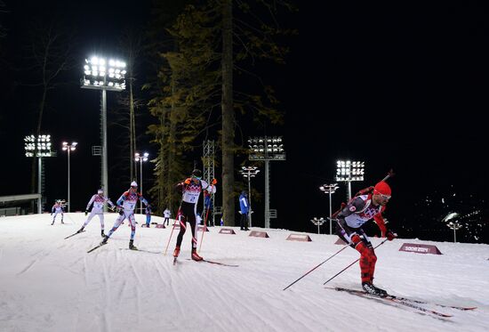 2014 Winter Olympics. Biathlon. Men. Pursuit race