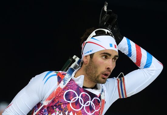 2014 Winter Olympics. Biathlon. Men. Pursuit race