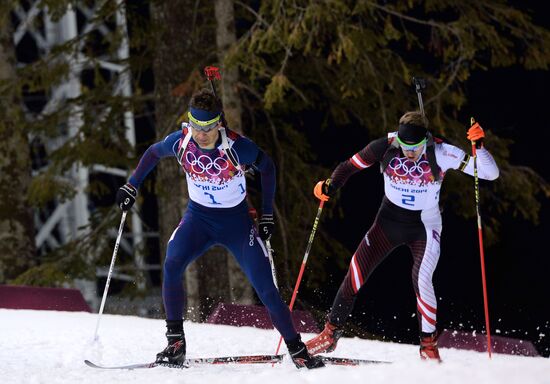 2014 Winter Olympics. Biathlon. Men. Pursuit race