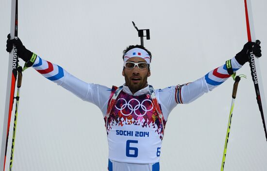 2014 Winter Olympics. Biathlon. Men. Pursuit race