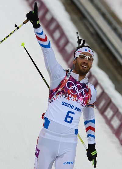 2014 Winter Olympics. Biathlon. Men. Pursuit race