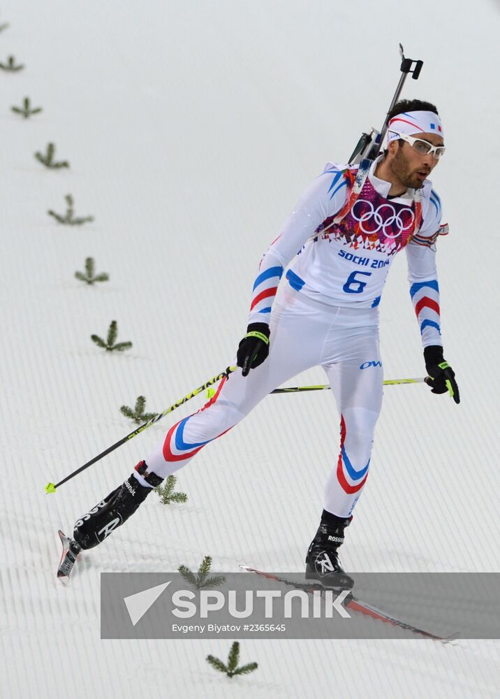 2014 Winter Olympics. Biathlon. Men. Pursuit race