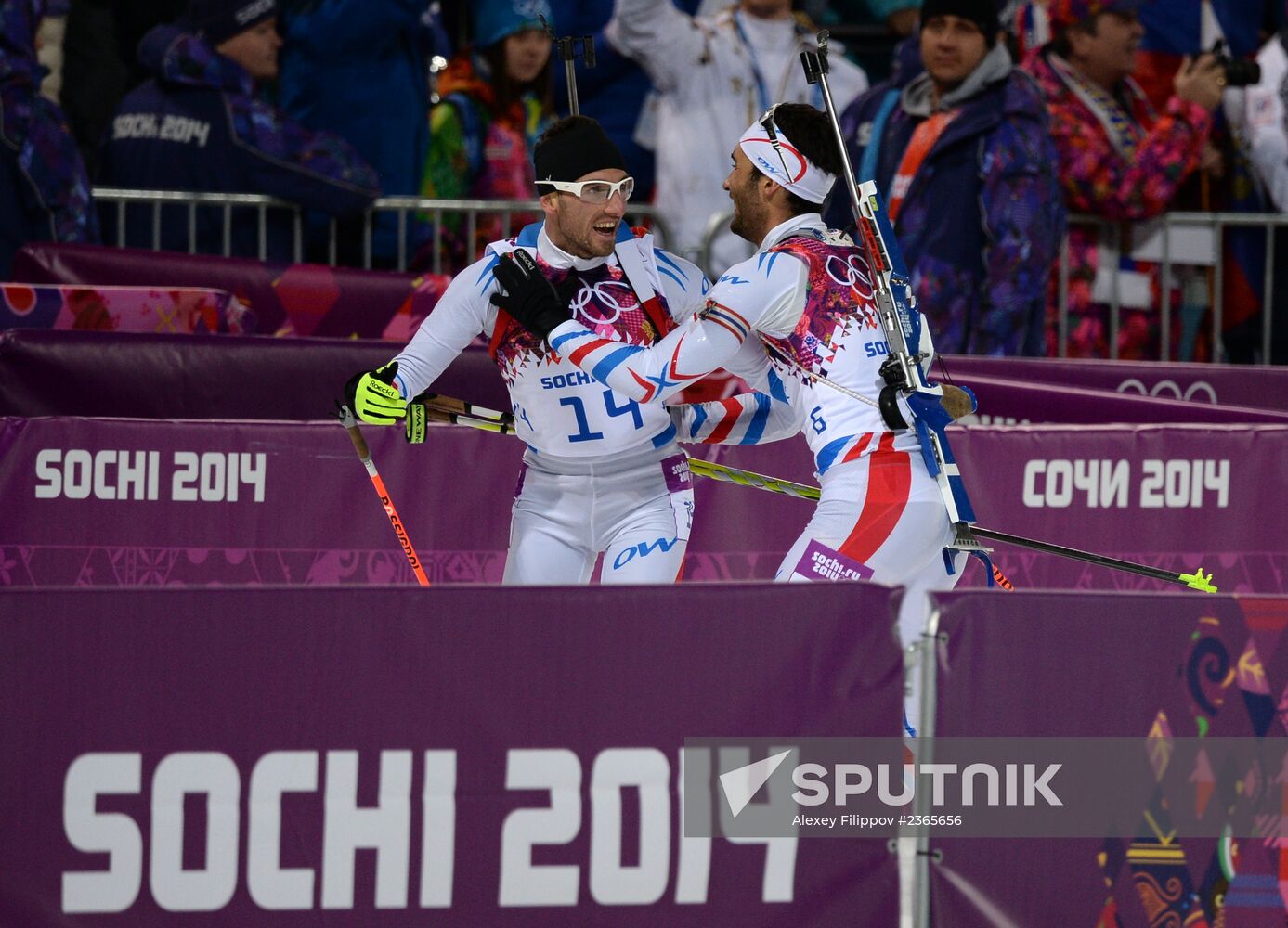 2014 Winter Olympics. Biathlon. Men. Pursuit race