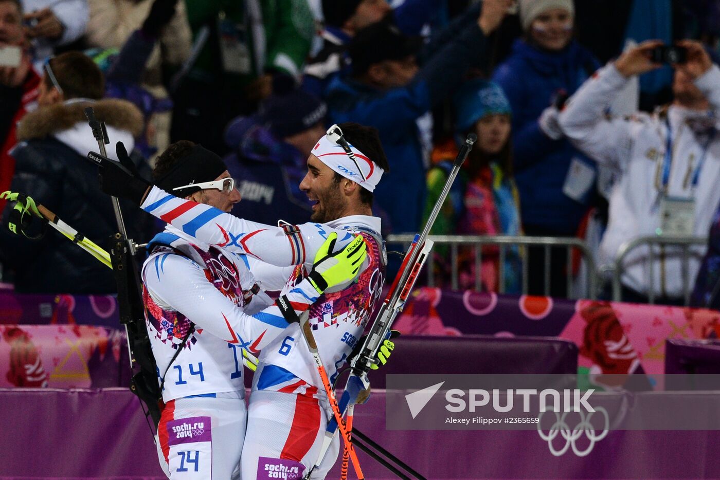 2014 Winter Olympics. Biathlon. Men. Pursuit race